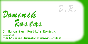 dominik rostas business card